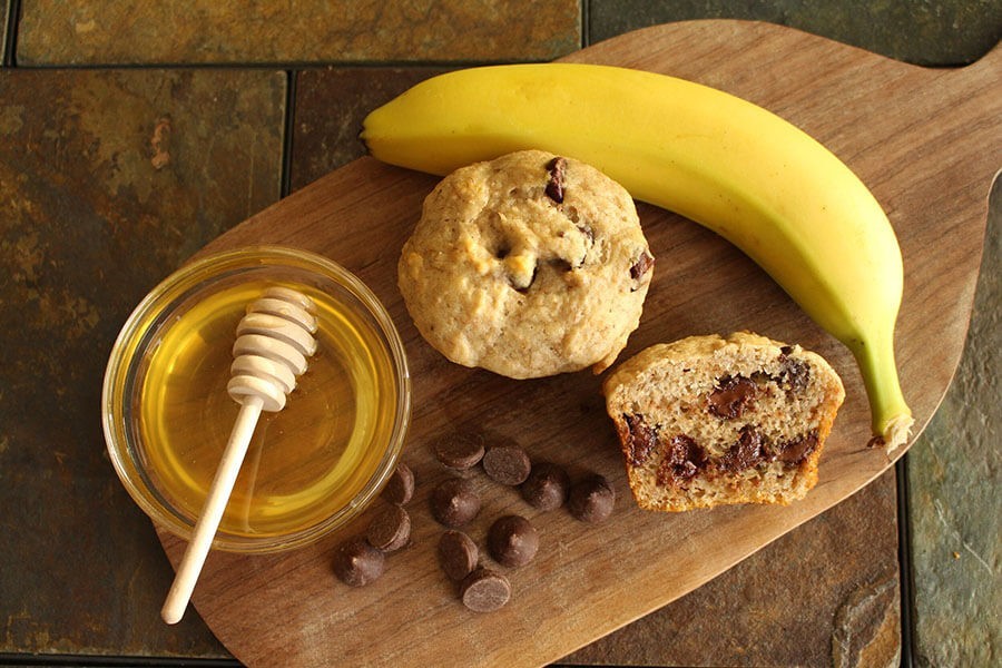 Čokoládovo-banánový muffin